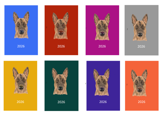 Belgian Shepherd Dog (Malinois) Week Per View 2026 Diary: A4, A5 or A6, Dog Show, Normal or Appointment