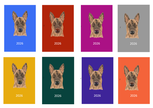 Belgian Shepherd Dog (Malinois) Week Per View 2026 Diary: A4, A5 or A6, Dog Show, Normal or Appointment