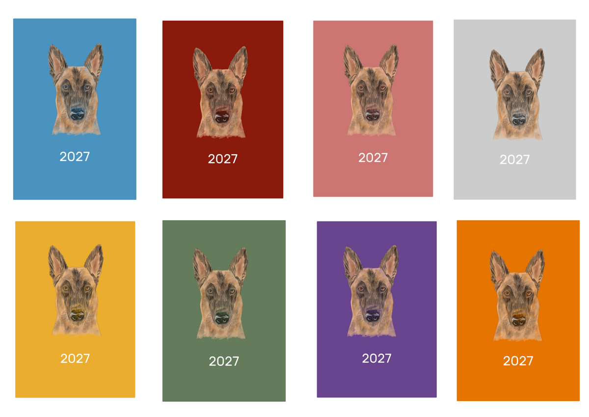 Belgian Shepherd Dog (Malinois) Week Per View 2027 Diary: A4, A5 or A6, Dog Show, Normal or Appointment