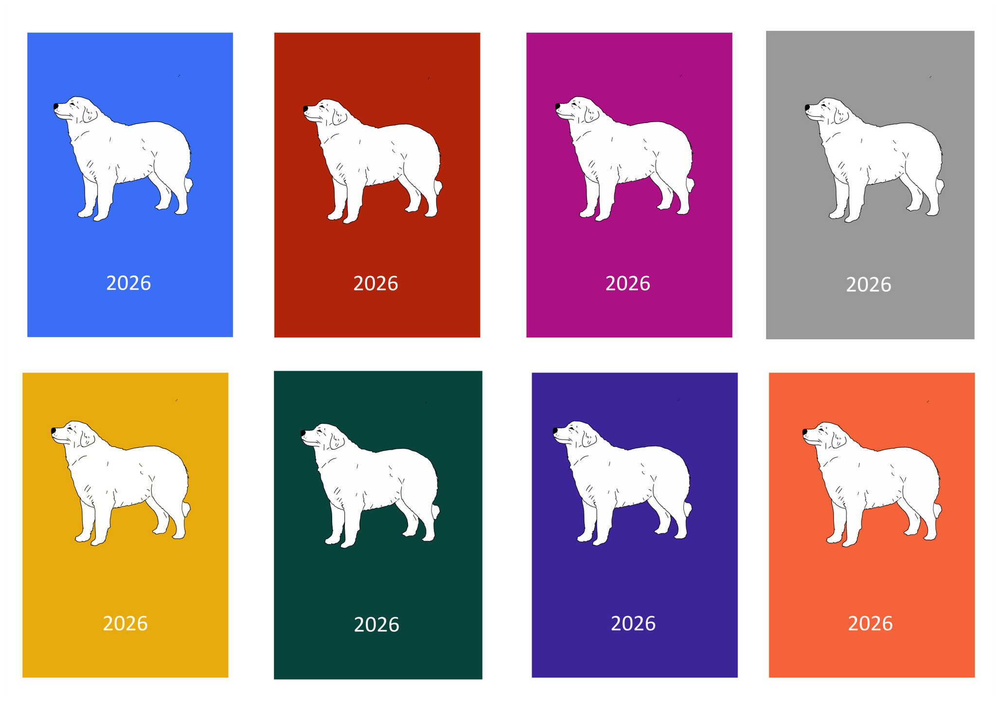 Maremma Sheepdog Week Per View 2026 Diary: A4, A5 or A6, Dog Show, Normal or Appointment