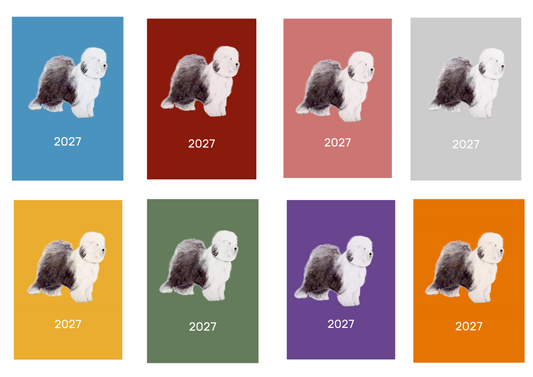 Old English Sheepdog Week Per View 2027 Diary: A4, A5 or A6, Dog Show, Normal or Appointment