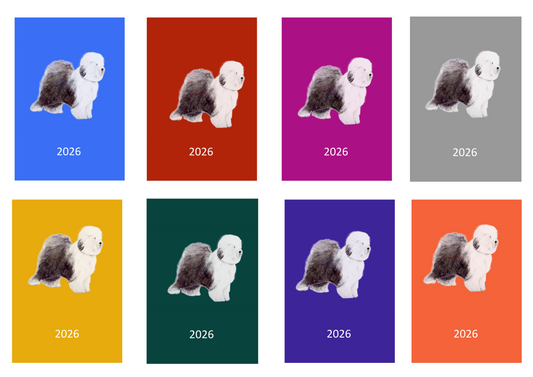 Old English Sheepdog Week Per View 2026 Diary: A4, A5 or A6, Dog Show, Normal or Appointment