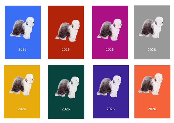 Old English Sheepdog Week Per View 2026 Diary: A4, A5 or A6, Dog Show, Normal or Appointment
