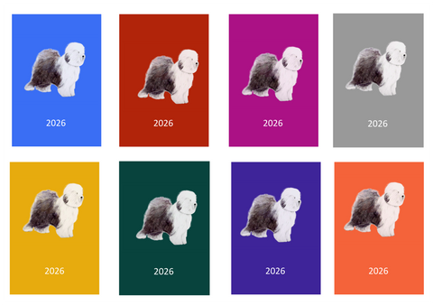 Old English Sheepdog Week Per View 2026 Diary: A4, A5 or A6, Dog Show, Normal or Appointment