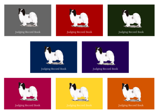 Papillon Dog Show Judging Record Book