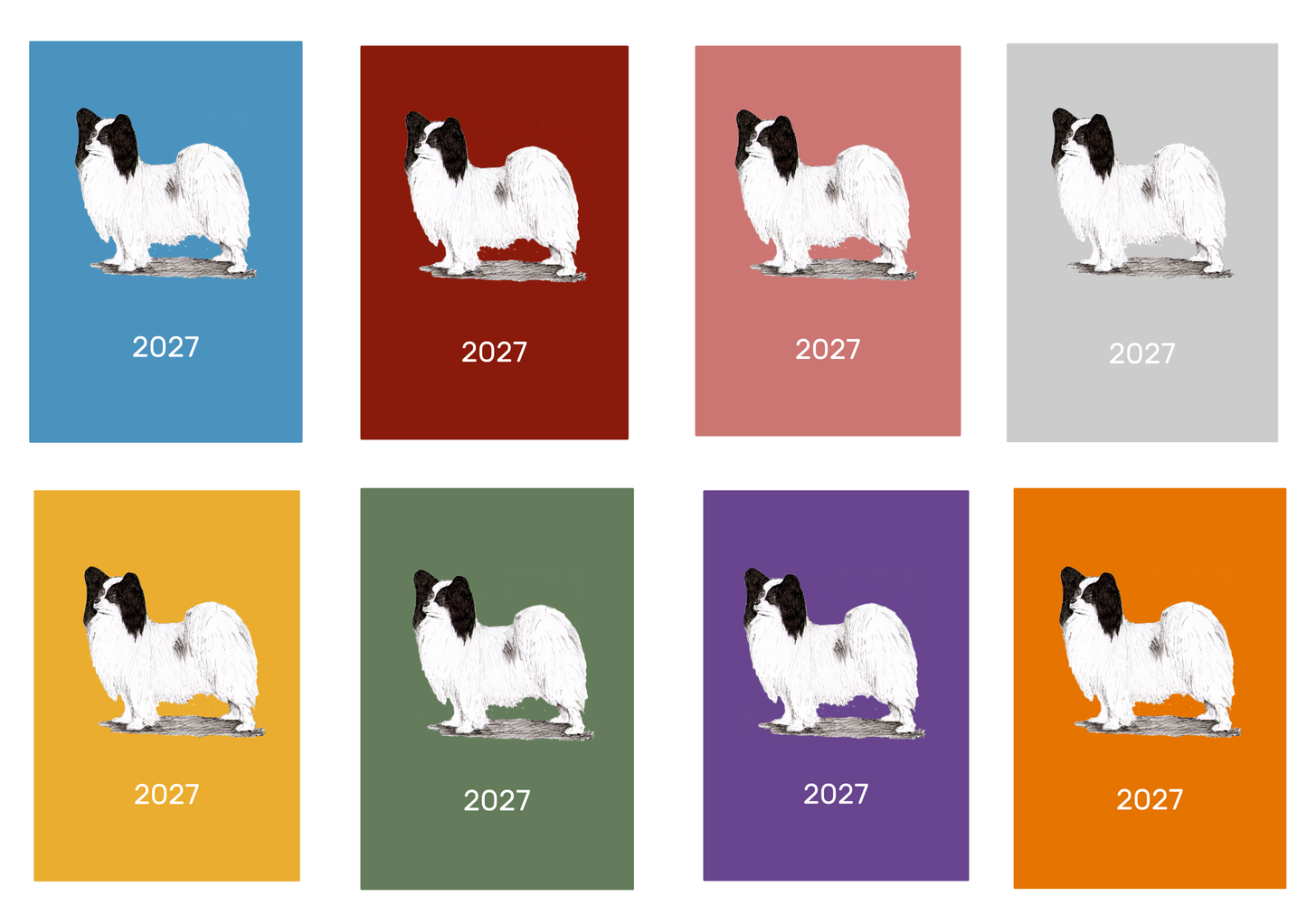 Papillon Week Per View 2027 Diary: A4, A5 or A6, Dog Show, Normal or Appointment