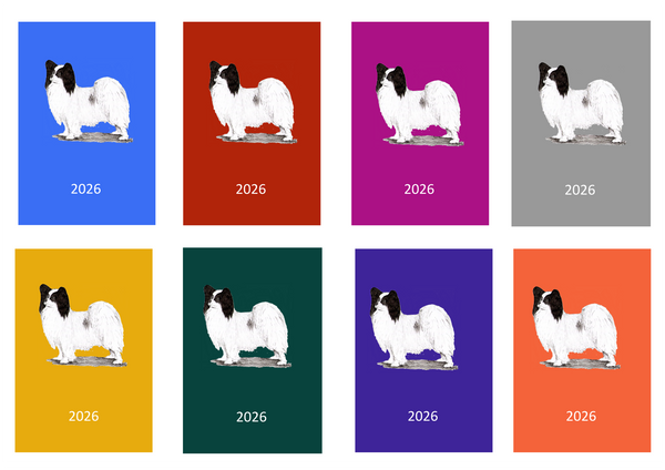 Papillon Week Per View 2026 Diary: A4, A5 or A6, Dog Show, Normal or Appointment