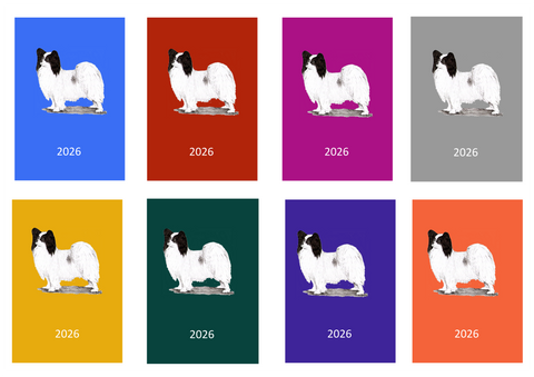 Papillon Week Per View 2026 Diary: A4, A5 or A6, Dog Show, Normal or Appointment
