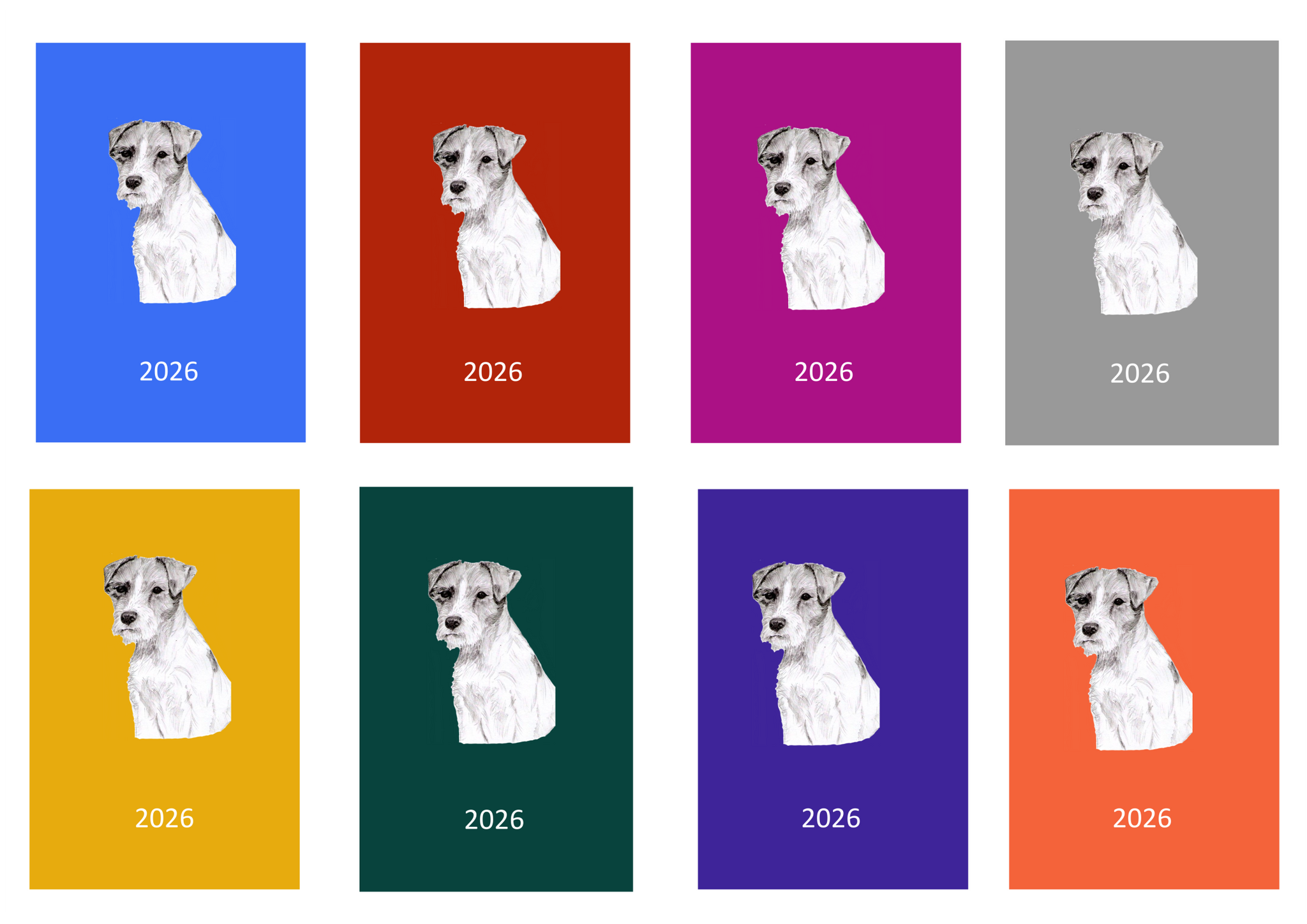 Parson Russell Terrier Week Per View 2026 Diary: A4, A5 or A6, Dog Show, Normal or Appointment