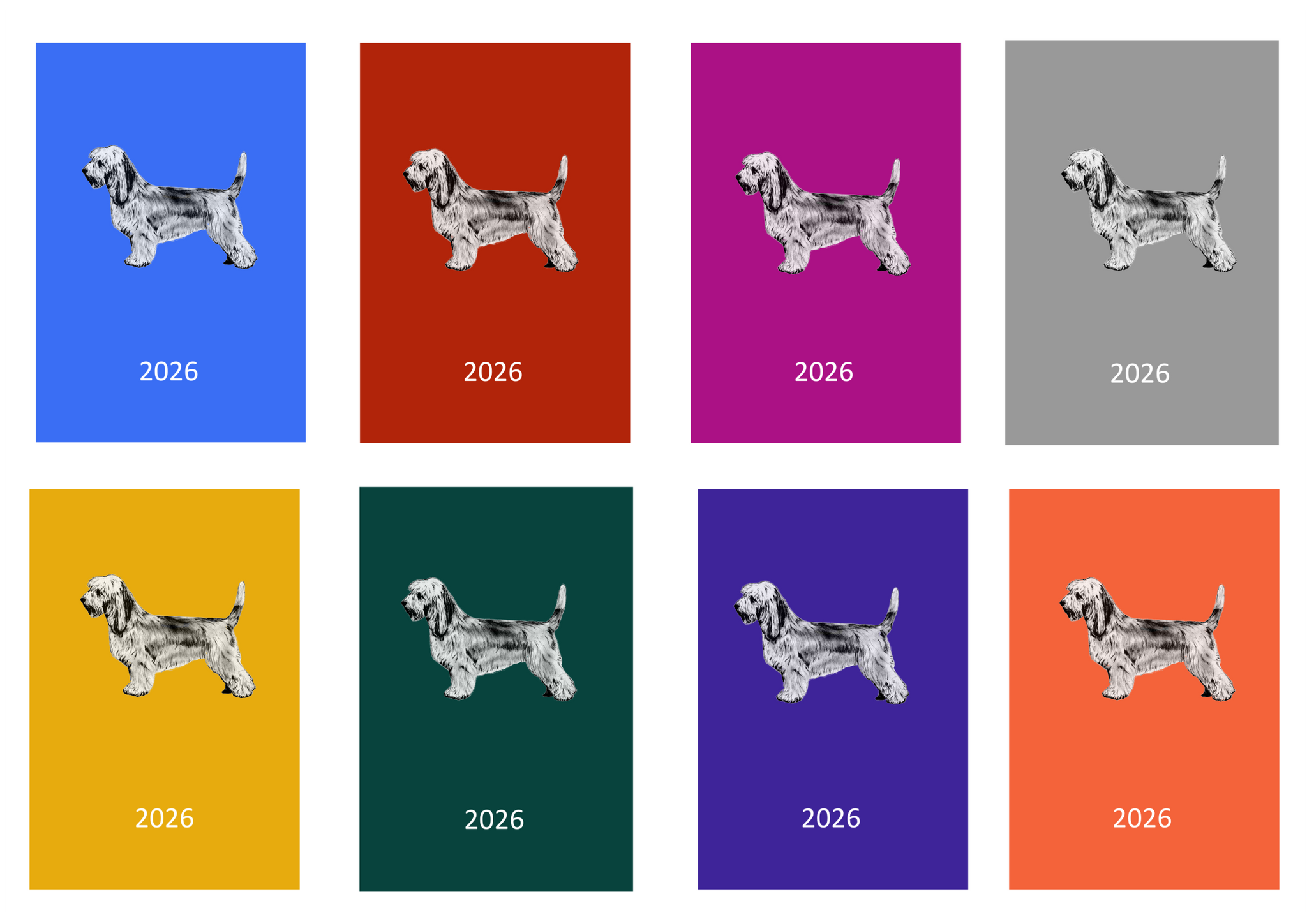 PBGV Week Per View 2026 Diary: A4, A5 or A6, Dog Show, Normal or Appointment