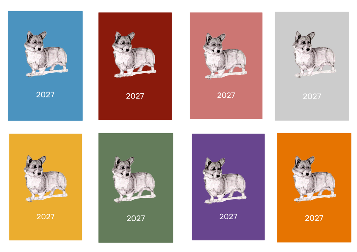 Welsh Corgi (Pembroke) Week Per View 2027 Diary: A4, A5 or A6, Dog Show, Normal or Appointment