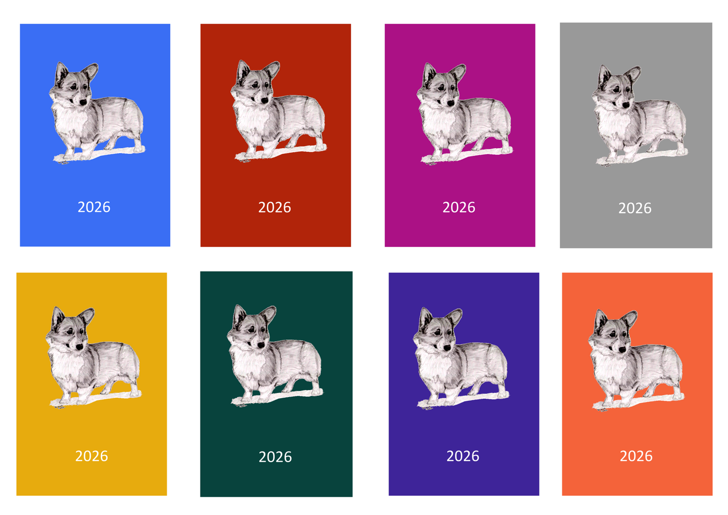 Welsh Corgi (Pembroke) Week Per View 2026 Diary: A4, A5 or A6, Dog Show, Normal or Appointment