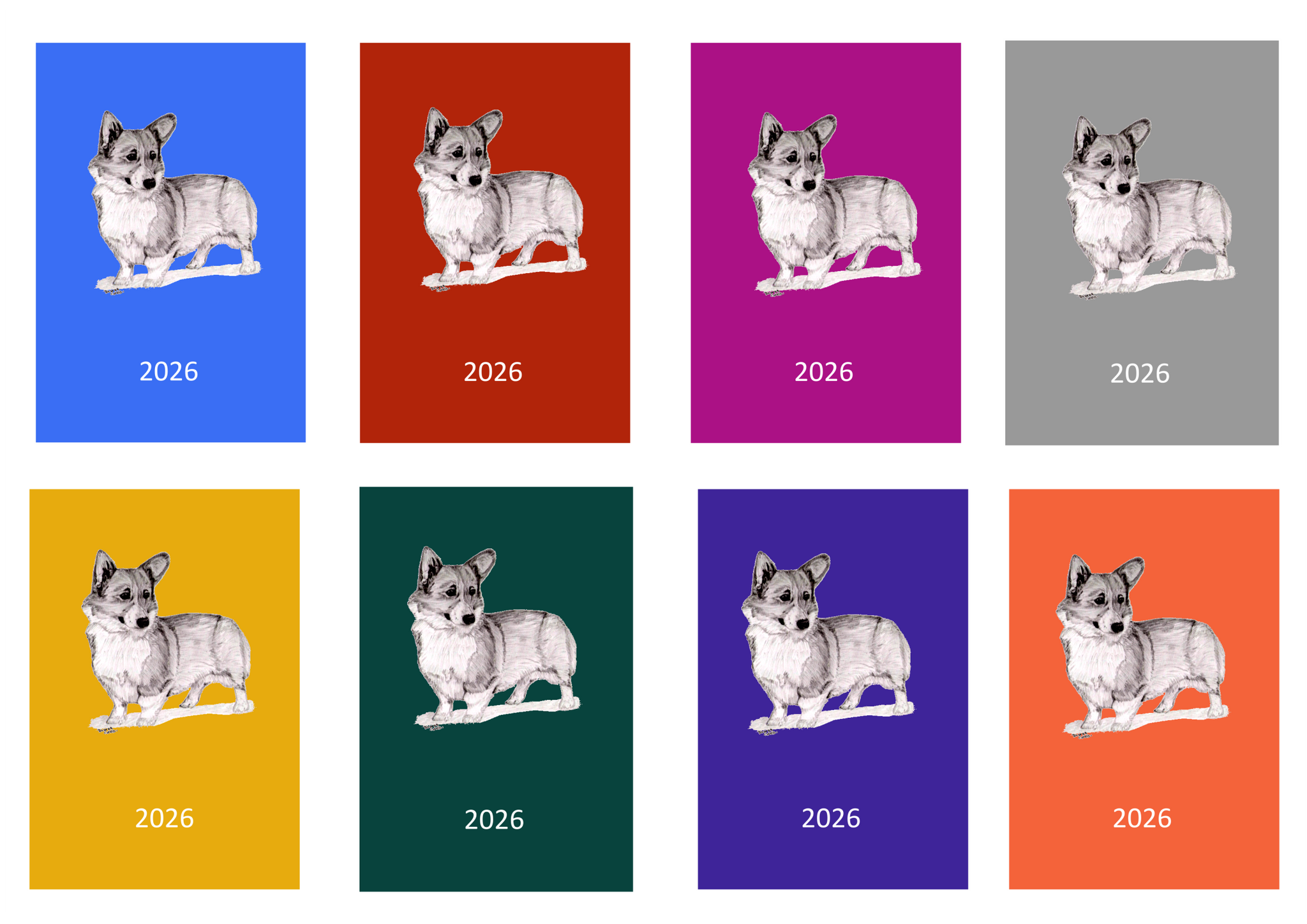 Welsh Corgi (Pembroke) Week Per View 2026 Diary: A4, A5 or A6, Dog Show, Normal or Appointment