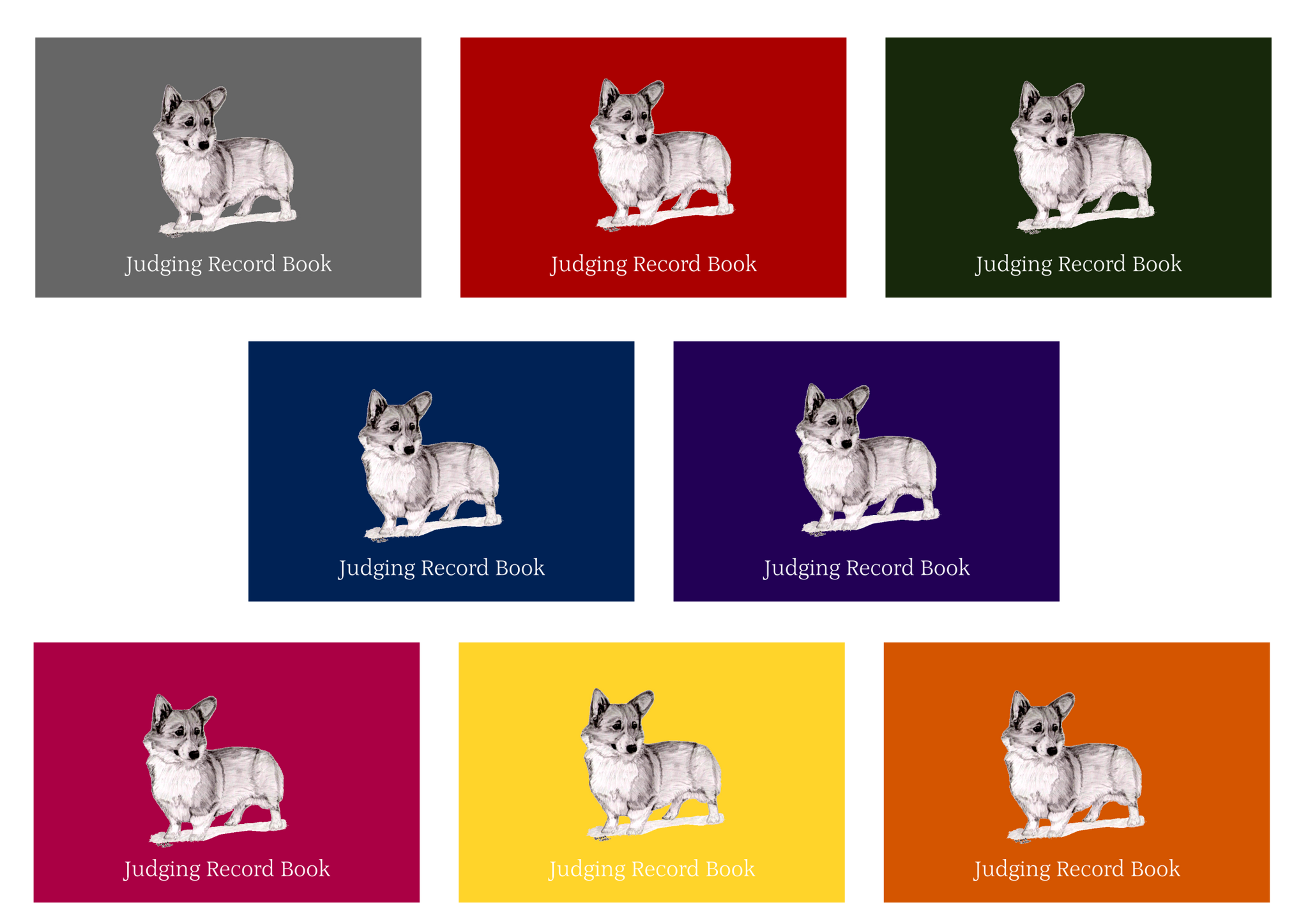 Pembroke Welsh Corgi Dog Show Judging Record Book