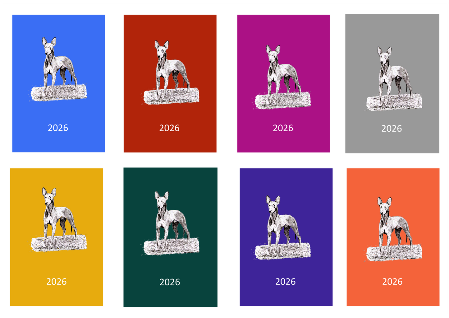 Pharaoh Hound Week Per View 2026 Diary: A4, A5 or A6, Dog Show, Normal or Appointment
