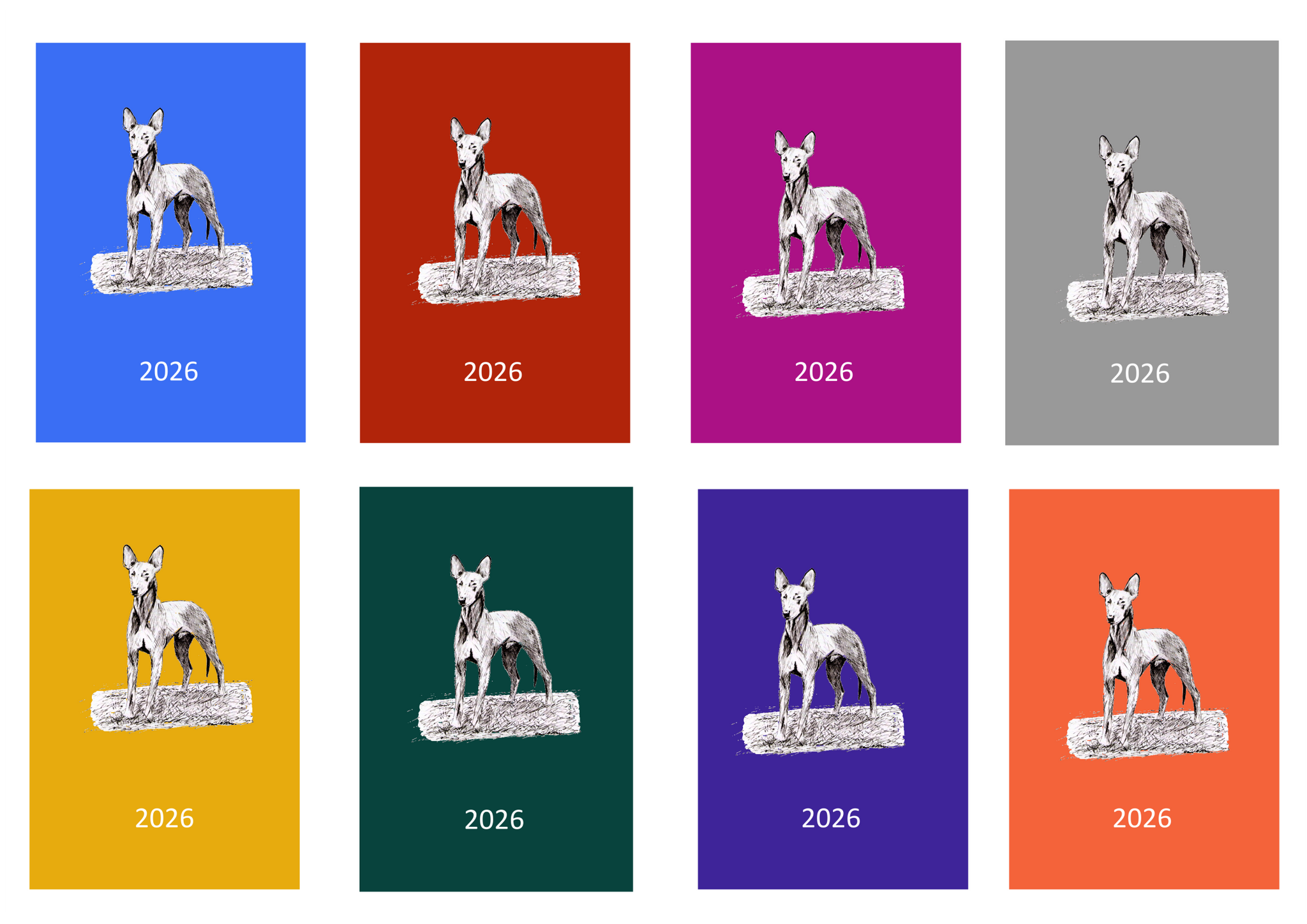 Pharaoh Hound Week Per View 2026 Diary: A4, A5 or A6, Dog Show, Normal or Appointment