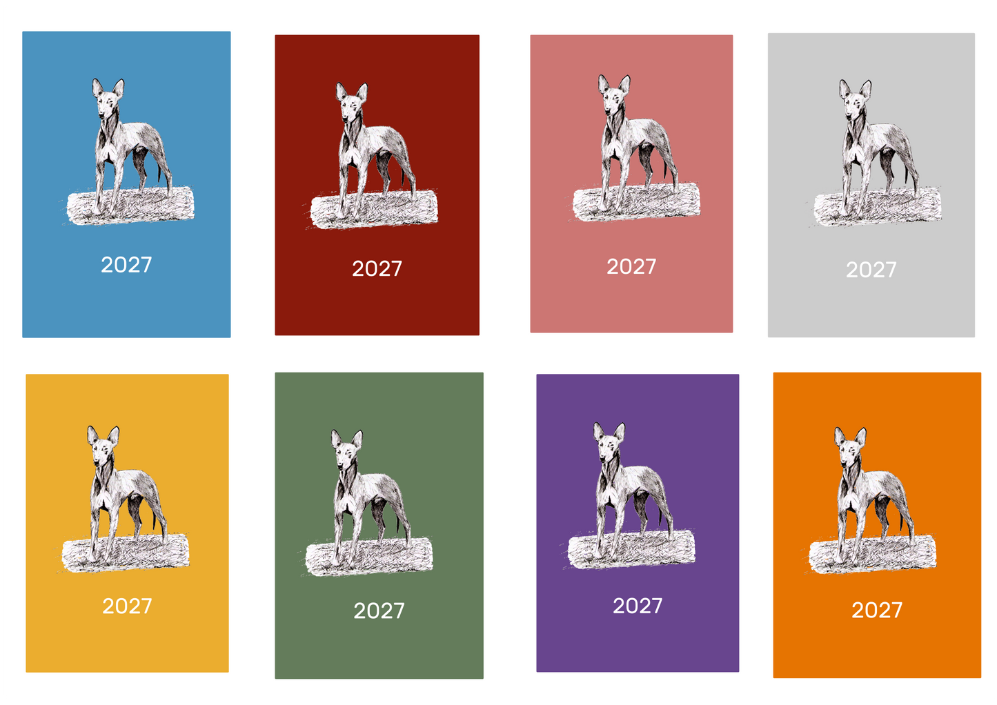 Pharaoh Hound Week Per View 2027 Diary: A4, A5 or A6, Dog Show, Normal or Appointment