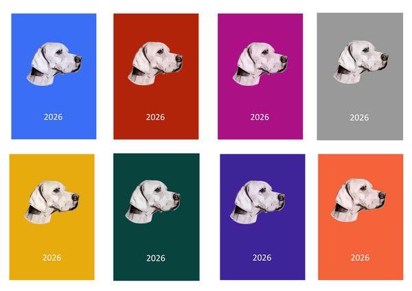 Pointer Week Per View 2026 Diary: A4, A5 or A6, Dog Show, Normal or Appointment