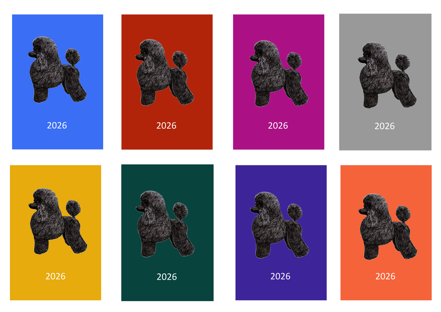 Poodle Week Per View 2026 Diary: A4, A5 or A6, Dog Show, Normal or Appointment