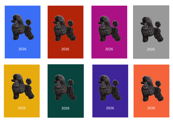 Poodle Week Per View 2026 Diary: A4, A5 or A6, Dog Show, Normal or Appointment