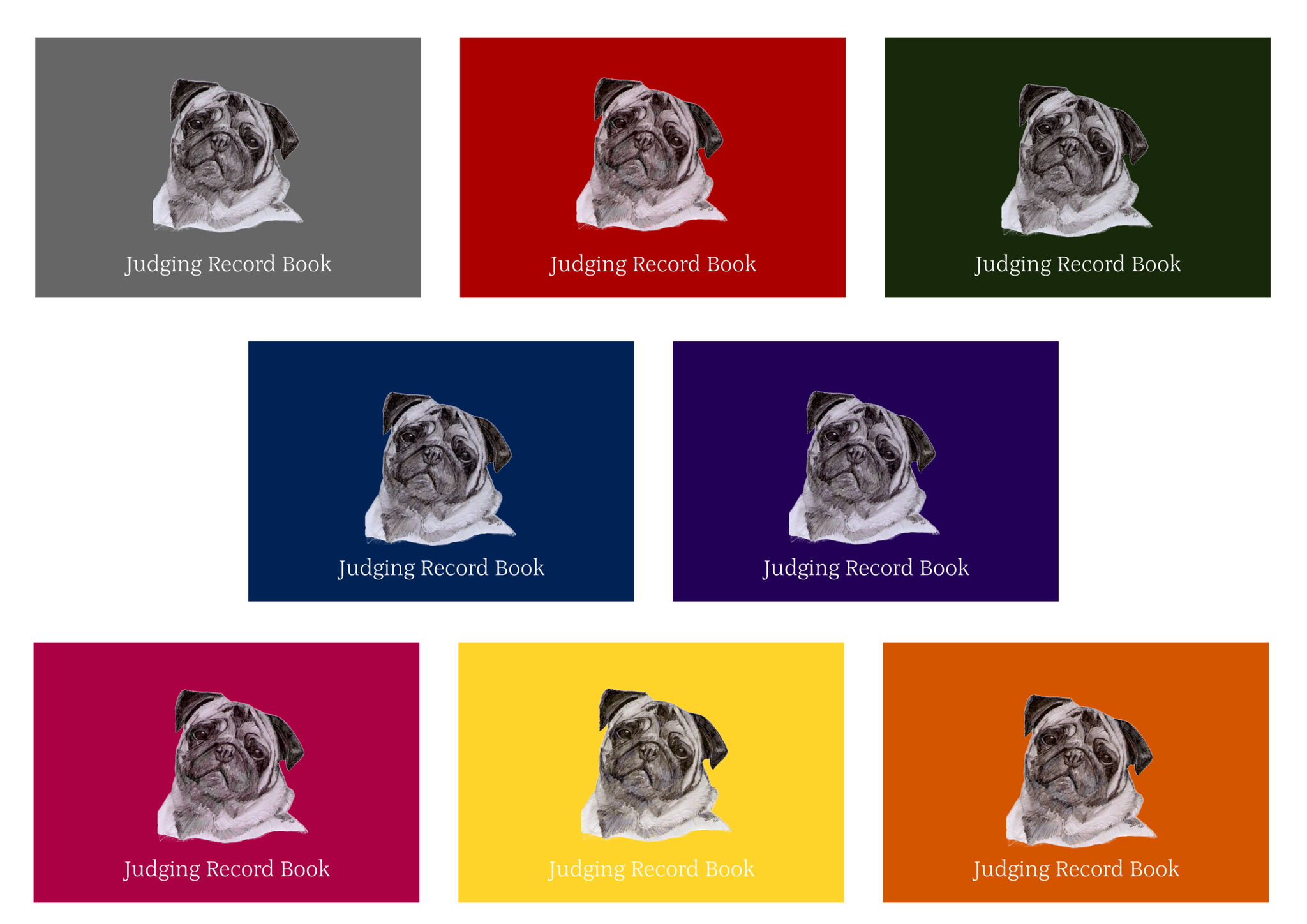 Pug Dog Show Judging Record Book