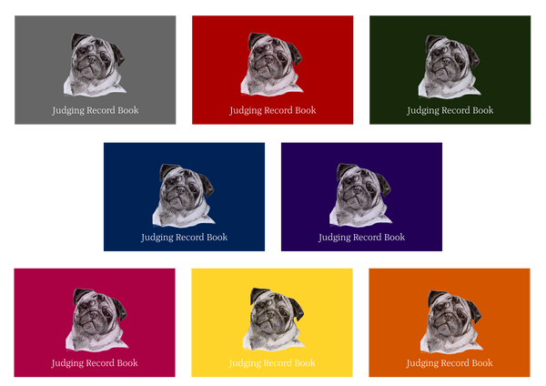 Pug Dog Show Judging Record Book