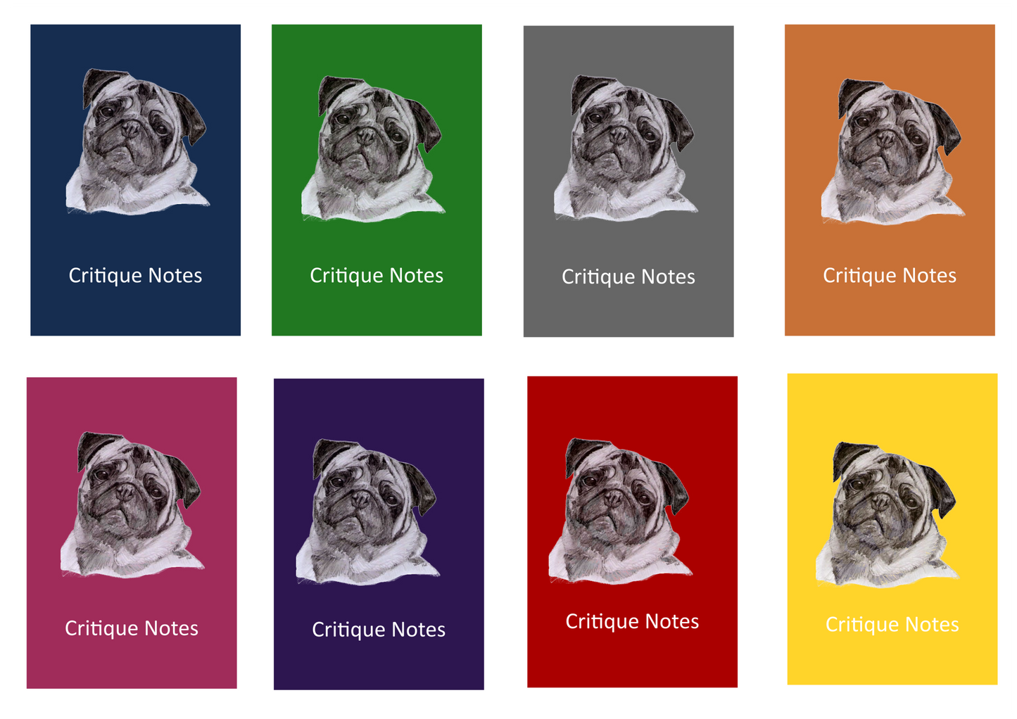 Pug Dog Show Judging Critique Notes Book A5