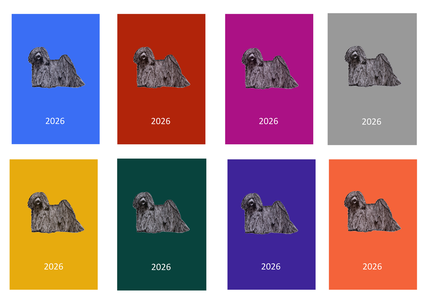 Hungarian Puli Week Per View 2026 Diary: A4, A5 or A6, Dog Show, Normal or Appointment