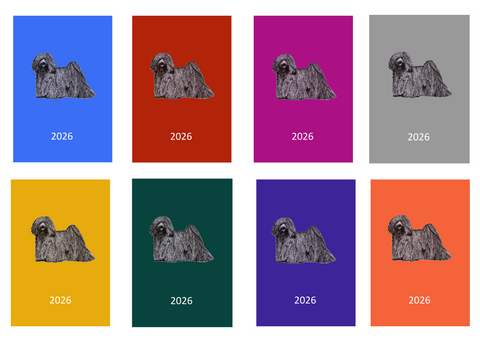 Hungarian Puli Week Per View 2026 Diary: A4, A5 or A6, Dog Show, Normal or Appointment
