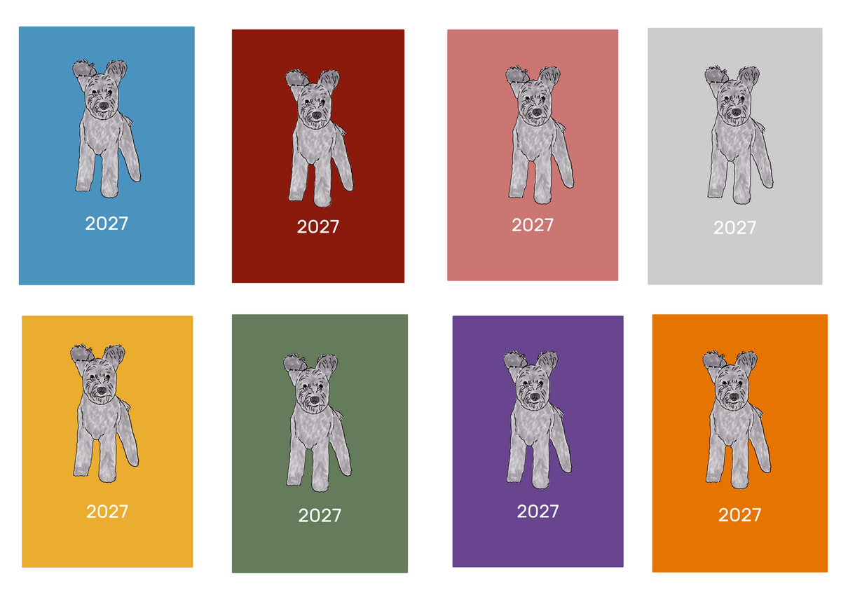Hungarian Pumi Week Per View 2027 Diary: A4, A5 or A6, Dog Show, Normal or Appointment