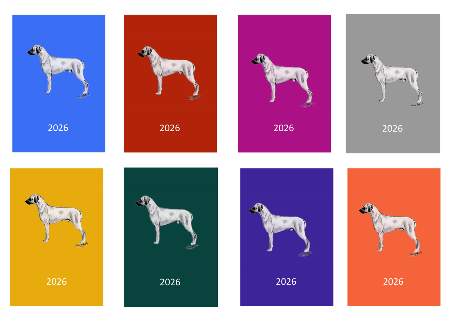 Rhodesian Ridgeback Week Per View 2026 Diary: A4, A5 or A6, Dog Show, Normal or Appointment
