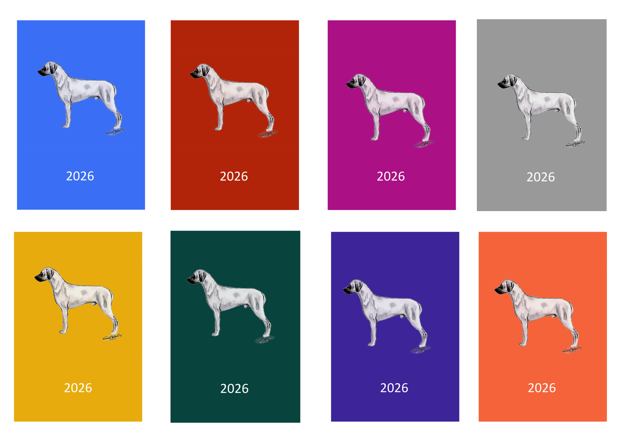 Rhodesian Ridgeback Week Per View 2026 Diary: A4, A5 or A6, Dog Show, Normal or Appointment