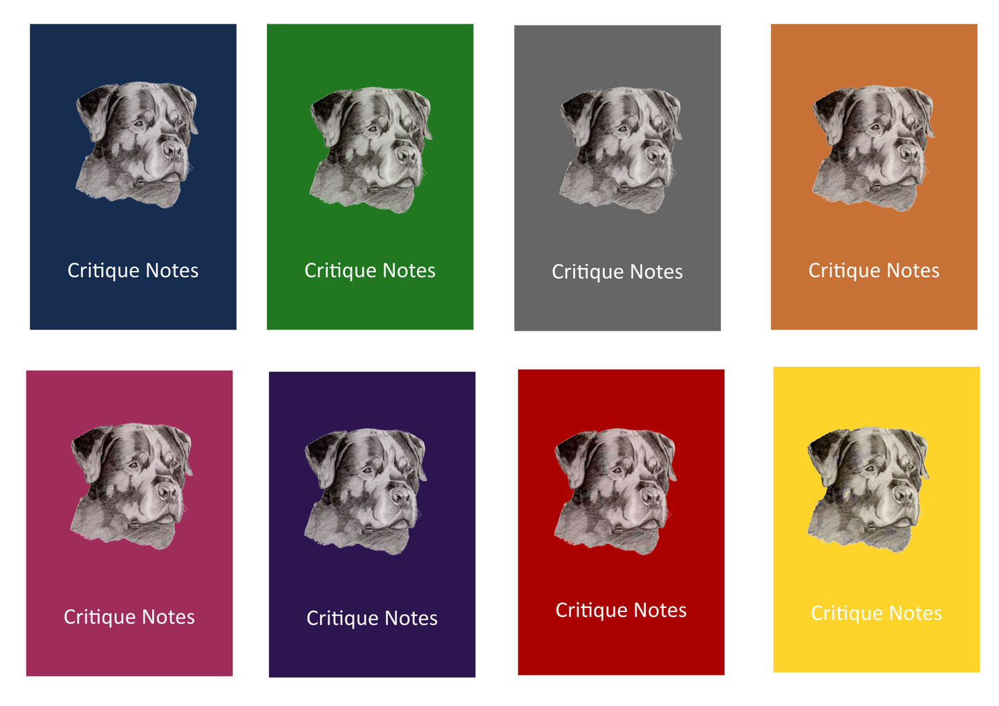 Rottweiler Dog Show Judging Critique Notes Book A5