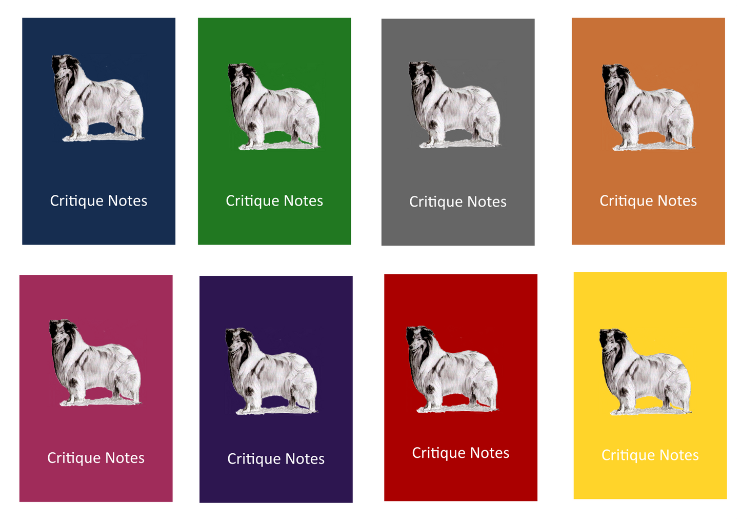 Rough Collie Dog Show Judging Critique Notes Book A5
