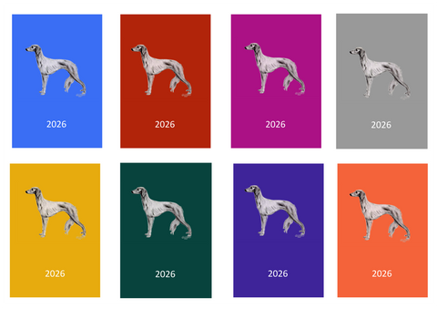 Saluki Week Per View 2026 Diary: A4, A5 or A6, Dog Show, Normal or Appointment