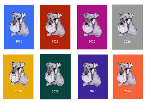 Schnauzer Week Per View 2026 Diary: A4, A5 or A6, Dog Show, Normal or Appointment