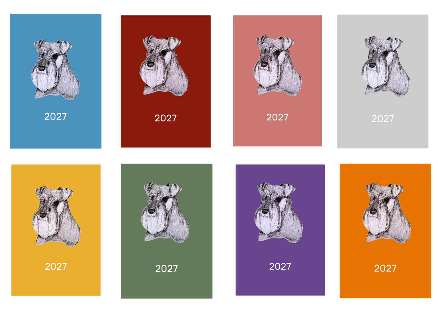 Schnauzer Week Per View 2027 Diary: A4, A5 or A6, Dog Show, Normal or Appointment