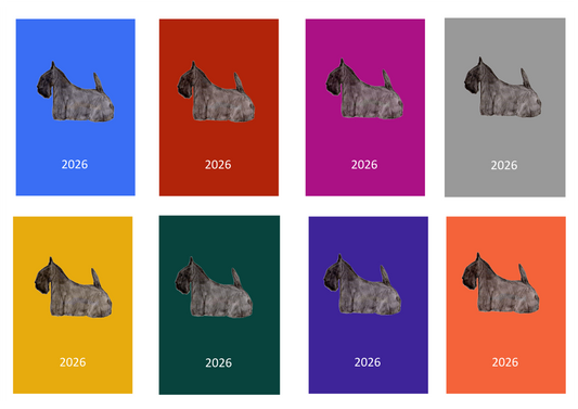 Scottish Terrier Week Per View 2026 Diary: A4, A5 or A6, Dog Show, Normal or Appointment