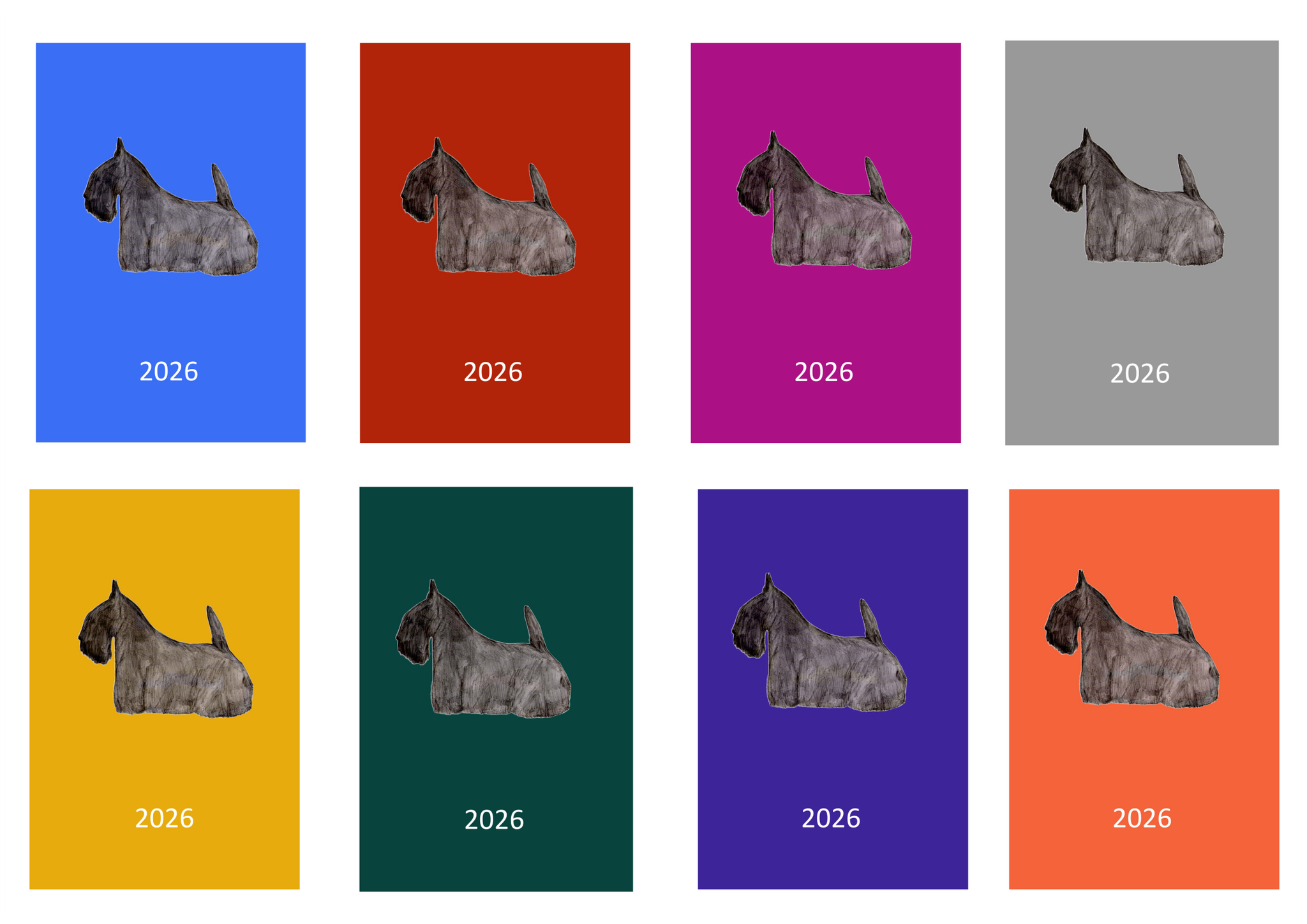 Scottish Terrier Week Per View 2026 Diary: A4, A5 or A6, Dog Show, Normal or Appointment