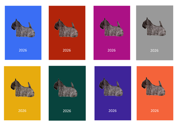 Scottish Terrier Week Per View 2026 Diary: A4, A5 or A6, Dog Show, Normal or Appointment