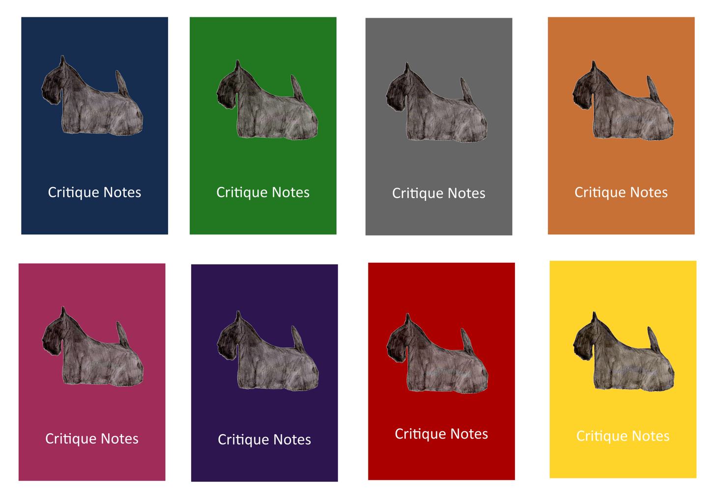 Scottish Terrier Dog Show Judging Critique Notes Book A5