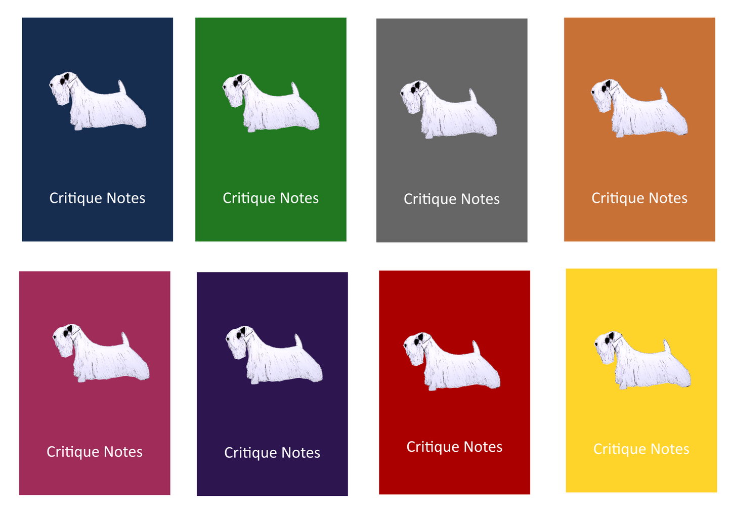 Sealyham Terrier Dog Show Judging Critique Notes Book A5