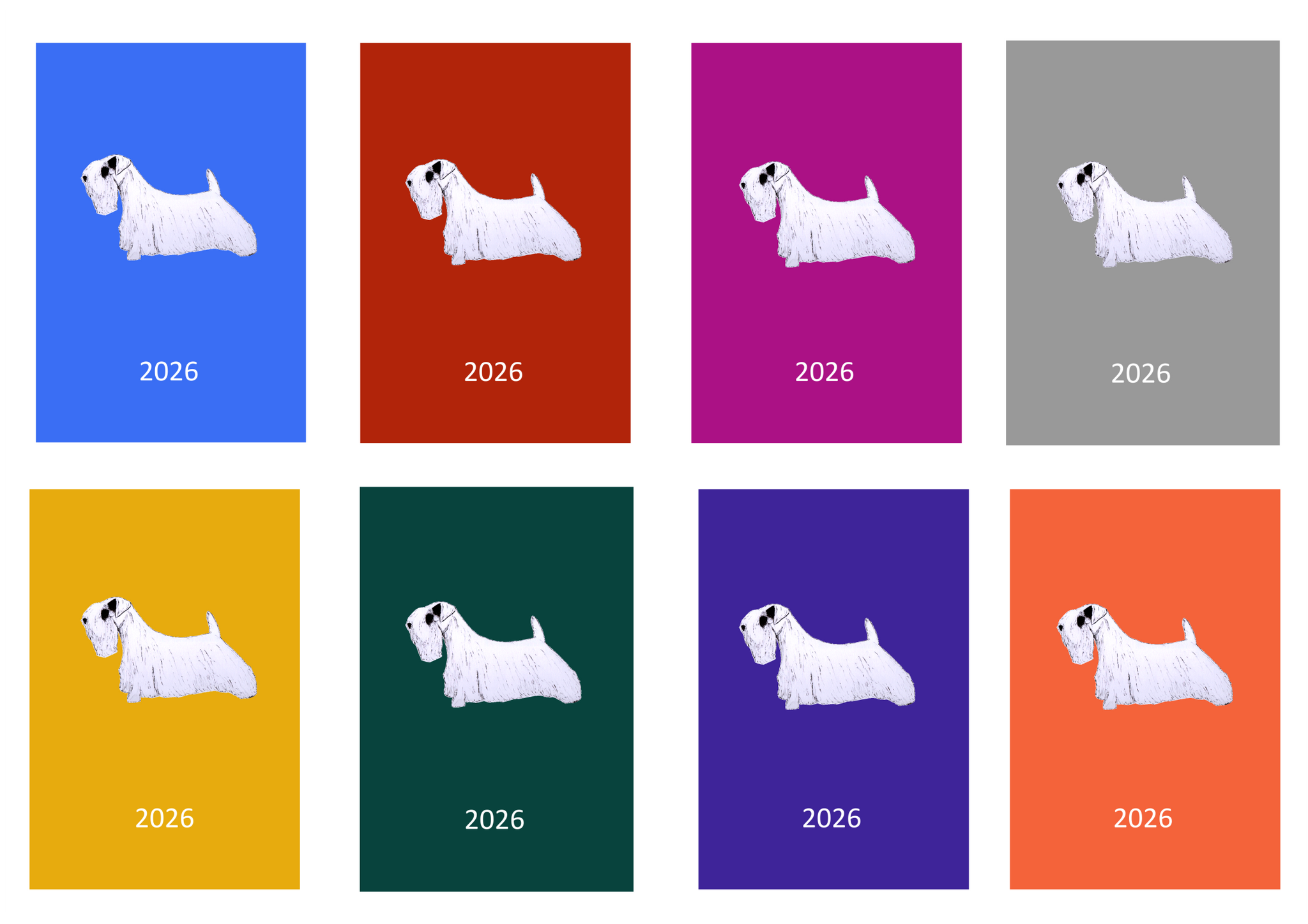 Sealyham Terrier Week Per View 2026 Diary: A4, A5 or A6, Dog Show, Normal or Appointment