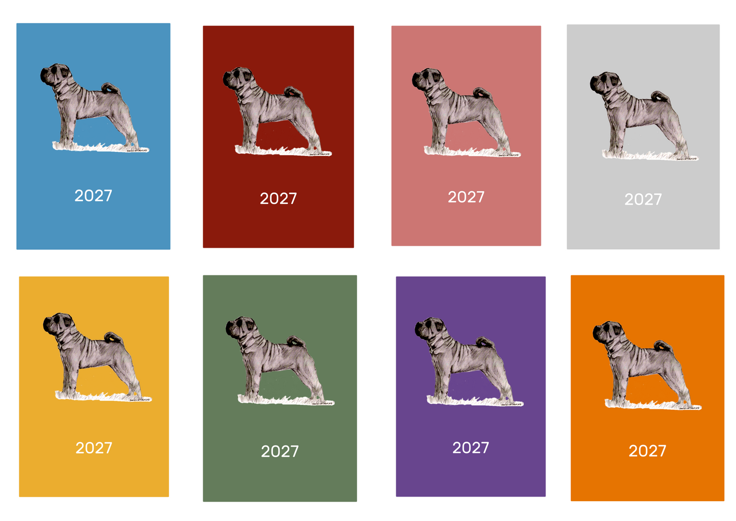 Shar Pei Week Per View 2027 Diary: A4, A5 or A6, Dog Show, Normal or Appointment