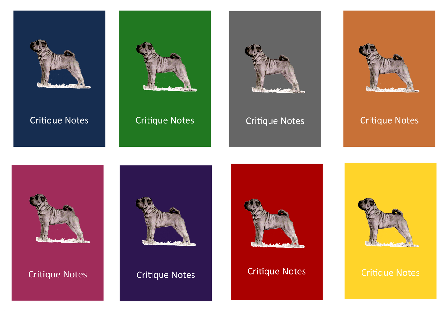 Shar Pei Dog Show Judging Critique Notes Book A5