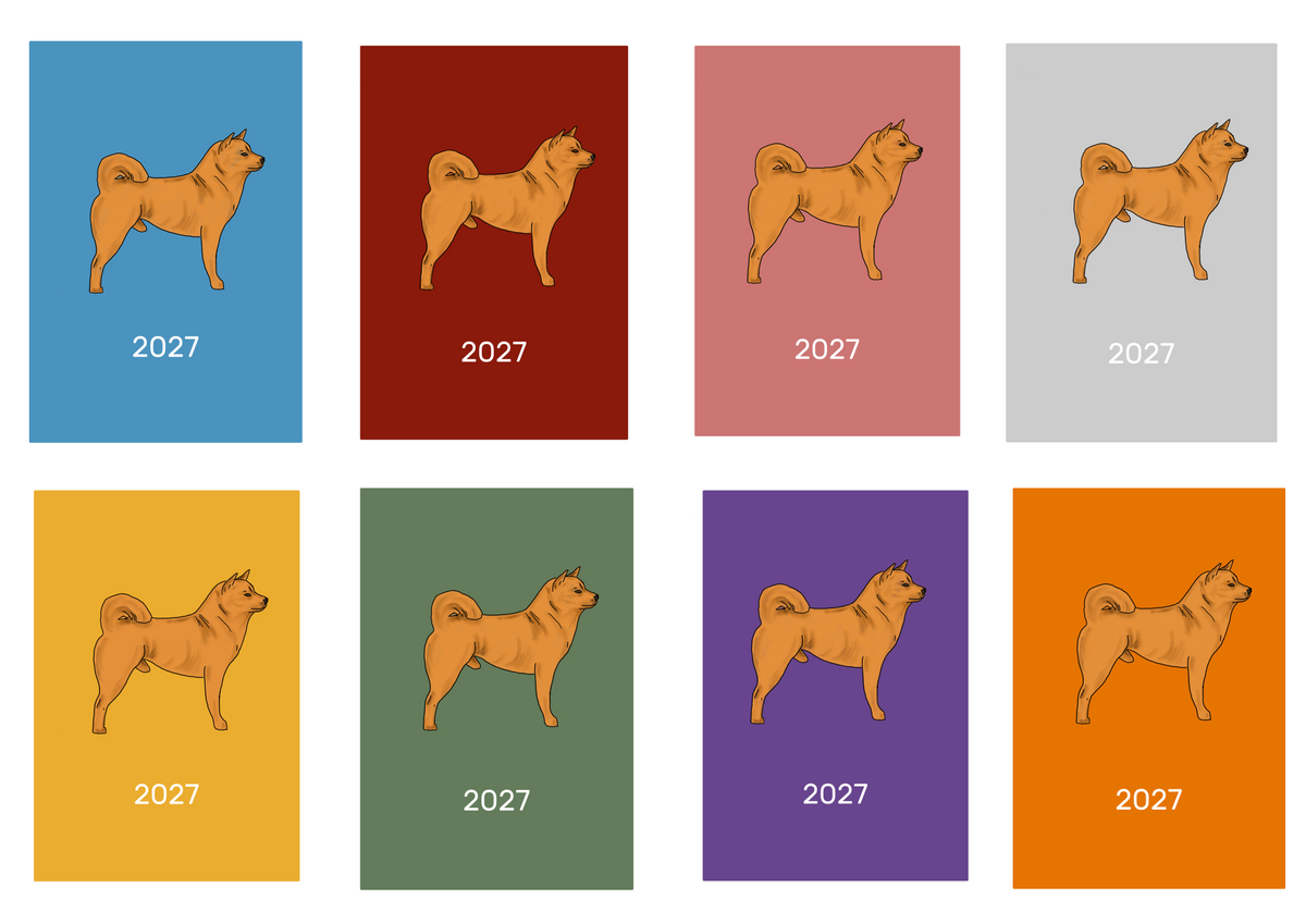 Japanese Shiba Inu Week Per View 2027 Diary: A4, A5 or A6, Dog Show, Normal or Appointment