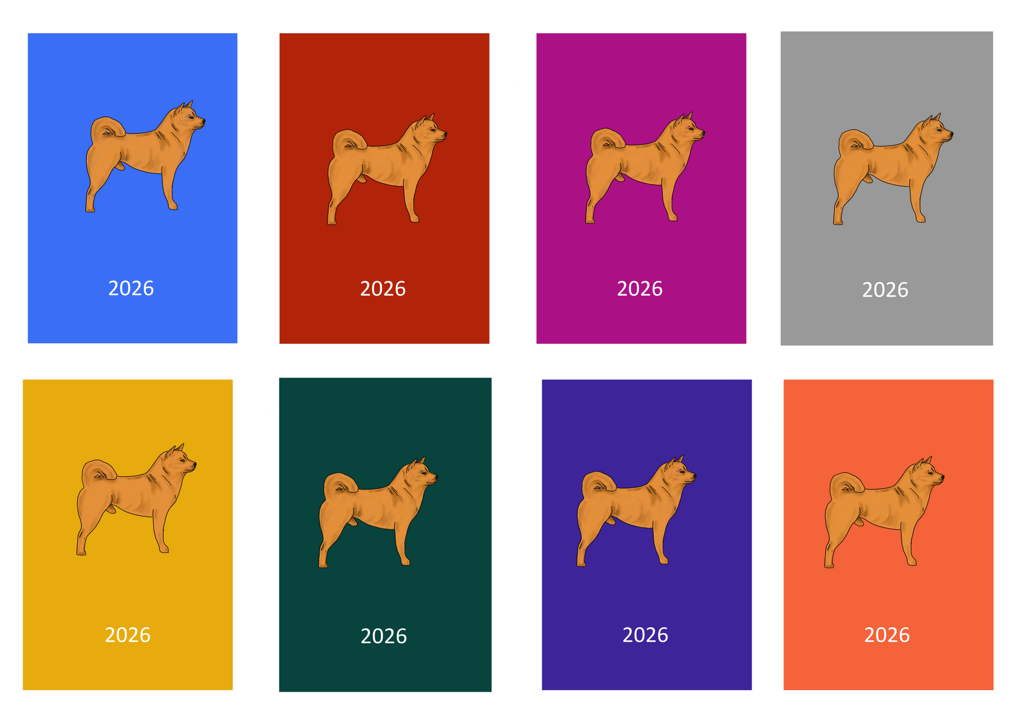 Japanese Shiba Inu Week Per View 2026 Diary: A4, A5 or A6, Dog Show, Normal or Appointment