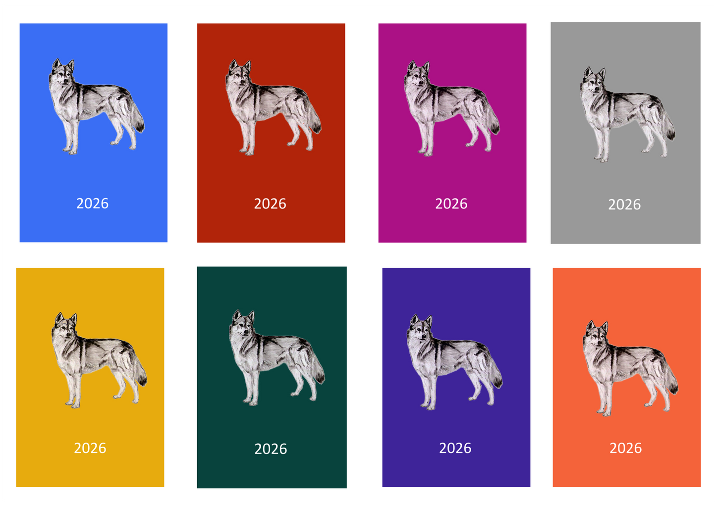 Siberian Husky Week Per View 2026 Diary: A4, A5 or A6, Dog Show, Normal or Appointment