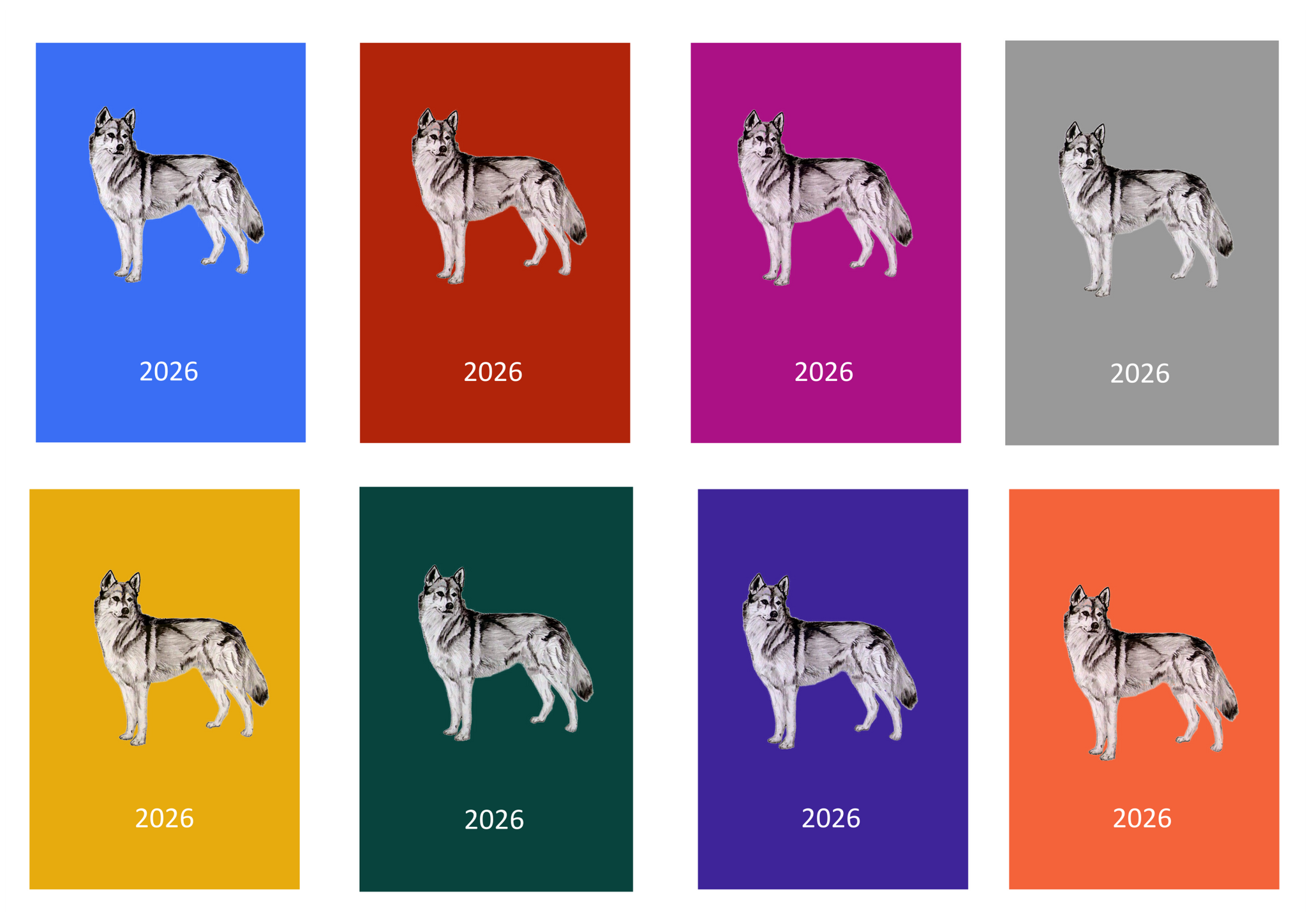 Siberian Husky Week Per View 2026 Diary: A4, A5 or A6, Dog Show, Normal or Appointment