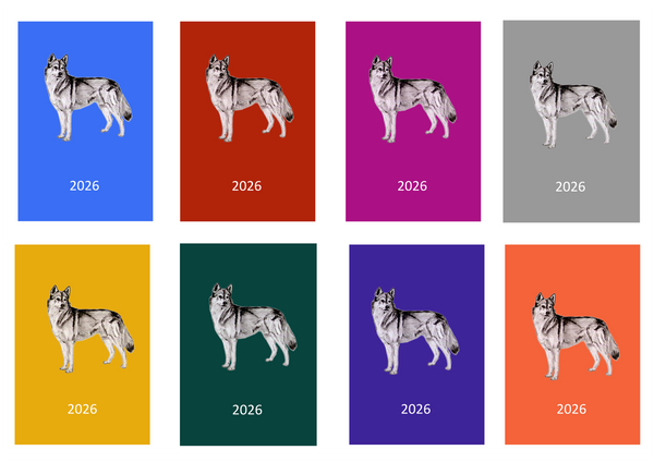 Siberian Husky Week Per View 2026 Diary: A4, A5 or A6, Dog Show, Normal or Appointment